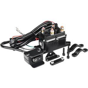 MaySpare 250A 12V Winch Solenoid Relay Contactor Winch Rocker Thumb Switch with Mounting Brackets Terminal Caps and Handle Bar Control Switch for ATV UTV 1500lb-5000lb