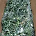 Christmas Garland 9 Ft by 12 Inch Prelit Fraser Fir Xmas Garland with 50 LED Lights 550 Tips, Real Like Lush and Classics Green Style for Indoor Outdoor Home Decoration