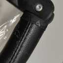 Toddmomy Baby Stroller armrest Black PU Leather Bumper, Universal Handle, Detachable Stroller Rod, Replacement Bumper