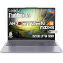 Lenovo ThinkBook 16 G7 Business Laptop, 16” FHD+, AMD Ryzen 5 7533HS, 32GB DDR5, 1TB NVMe, WiFi 6 + BT, RJ-45, HDMI, Fingerprint Reader, HD Webcam, Win 11 Pro