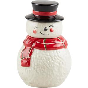 Mud Pie Mini Christmas Cookie Jar, Snowman, 5" x 3 1/4"