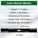 742-05177 Blades 742P05178 High Lift Lawn Mower Blades Compatible with 42" Deck Crafts man, Cub Cad et, M TD XT1-LT42 XT2-LX42 Z5200, Replaces 742P05177, 742-05177-L, 490-110-C191, 742P05528, 2 Pack