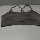 AMRIY Women's Light Support Sports Bra with Removable Pads Adjustable Crisscross Back Thin Straps for Yoga Everyday Size Large, Black 