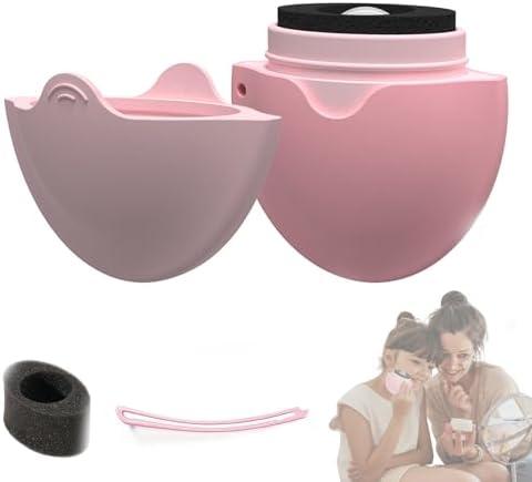 Refillable Sunscreen Applicator - Roll On Sunblock Lotion Brush Set with Protective Caps & 2 Sponge for Kids, Adults & Families Travel Vacation, Pack 2