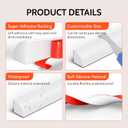 157 Inch Silicone Flexible Quarter Round Molding, Flexible White Rubber Trim, Peel and Stick Bendable Trim for Floors, Bathrooms, Kitchens, Doors, Self-Adhesive Rubber Molding