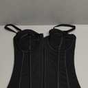 SHAPSHE Waist Trainer for Women Tummy Control Vest Black Corset Shapewear Bustier Tank Tops Going Out Underbust Body Shaper with Straps, S