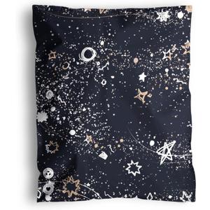 Poly Mailers 14.5x19-25 Pack Biodegradable Shipping Bags for Clothes and Large Items - Impack Self-Seal Waterproof Thick Mailing Envelope for Accessories & Clothing - Midnight Galaxy