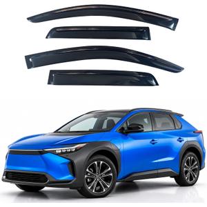 Window Visors Rain Guards for 2023-2026 Toyota bZ4X & Subaru Solterra
Out-Channel Rain Guards Vent Wind Deflectors 4PC, Car Accessories for 23-26 Toyota bZ4X & Subaru Solterra