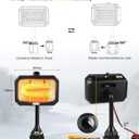 Xislet Golf Cart Electric Heater [2-Second Quick Heat] 400W Quiet & Safe Carbon Fiber Golf Cart Heater, Easy to Install Battery Powered Heater, Stable Fit 48V Club Car/Yamaha/EZGO