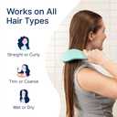 Crave Naturals Glide Thru Detangler Brush Pack of 2 - Curly Hair Brush for Women and Kids - Wet and Dry Comb for Adults - Soft Flexible Bristles for Gentle Use - Turquoise and Pink