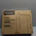 Toilet Safety Rails, Adjustable Toilet Frame for Elderly, Seniors, Handicap & Disabled, Foldable Handicap Toilet Handles Fit Any Toilets (Gray)