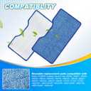 KEEPOW Reusable Mop Pads Refills Compatible with Shark VACMOP VM252 VM200 VM401 VM180 VM252GN VC205 VM250 Cordless Hard Floor Vacuum Mop, VMP30 Compatible with VACMOP Replacement Pads, 4+2+1 Pack