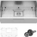 28 Inch Undermount Kitchen Sink,16 Gauge Single Bowl Stainless Steel Kitchen Sink With Accessories. (28"x18"x10")