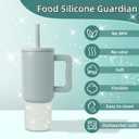 2 x Silicone Boot Compatible with Sinple Midern 24/30/40 oz Tumbler with Handle/Trek Pivot, Protective Anti-Scratch Bottle Bottom Sleeve Cover Compatible with Sinple Midern Tumbler (Bling Sea Glass Sage)