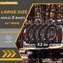 GoHimal Tailgate Pad Pro for Mountain Bike, Tailgate Bike Pads Up to 5 Off-Road Bicycle on Most Full-Size Trucks, with Reflective Strips and Tool Pockets