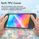 FIWWAT Switch Case for Nintendo Switch 2, Slim Protective shell with Comfortable Grip Design, Soft TPU Shock-Absorption and Anti-Scratch Cover for Switch 2, Cute Sparkle Shining Skin - Clear