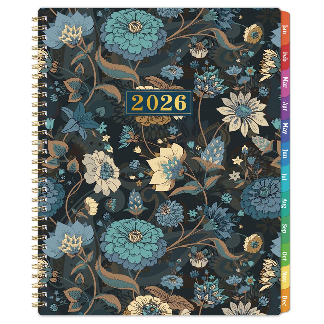 2026 Planner - 2026 Calendar Planner, Jan. 2026 - Dec. 2026, 2026 Planner Weekly and Monthly with 12 Colorful Monthly Tabs, 8.5" x 11" Inner Pocket, Twin-Wire Binding