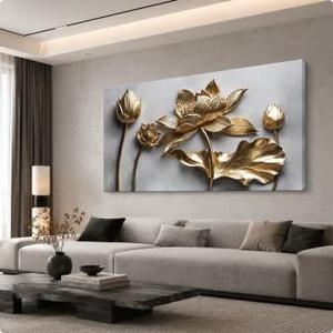 Large Canvas Wall Art Decor For Living Room Floral Wall Artwork 29" X 58"