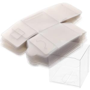 Operitacx Decorative Gift Boxes 50pcs Candy Apples Boxes Clear Cake Boxes for Pastries Clear Gift Boxes for Caramel Apples Ornament Wedding Party and Gift Display 5 * 5 * 5cm Clear Gable Boxes (1 Count (Pack of 1))