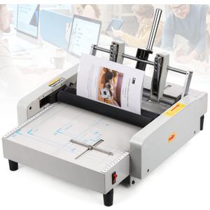 CGOLDENWALL Booklet Maker A3 Paper Folder Stapler Machine, MAX 11.7"×16.5" Book Binding Folding Saddle Stitch, for Factory School Home Church, Brochures Manuals Invitations