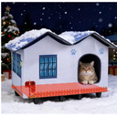 Heated Cat Houses for Indoor/Outdoor Cats with Elevated Heated Cat Bed Waterproof Providing Safe Feral Cats, Easy to Assemble