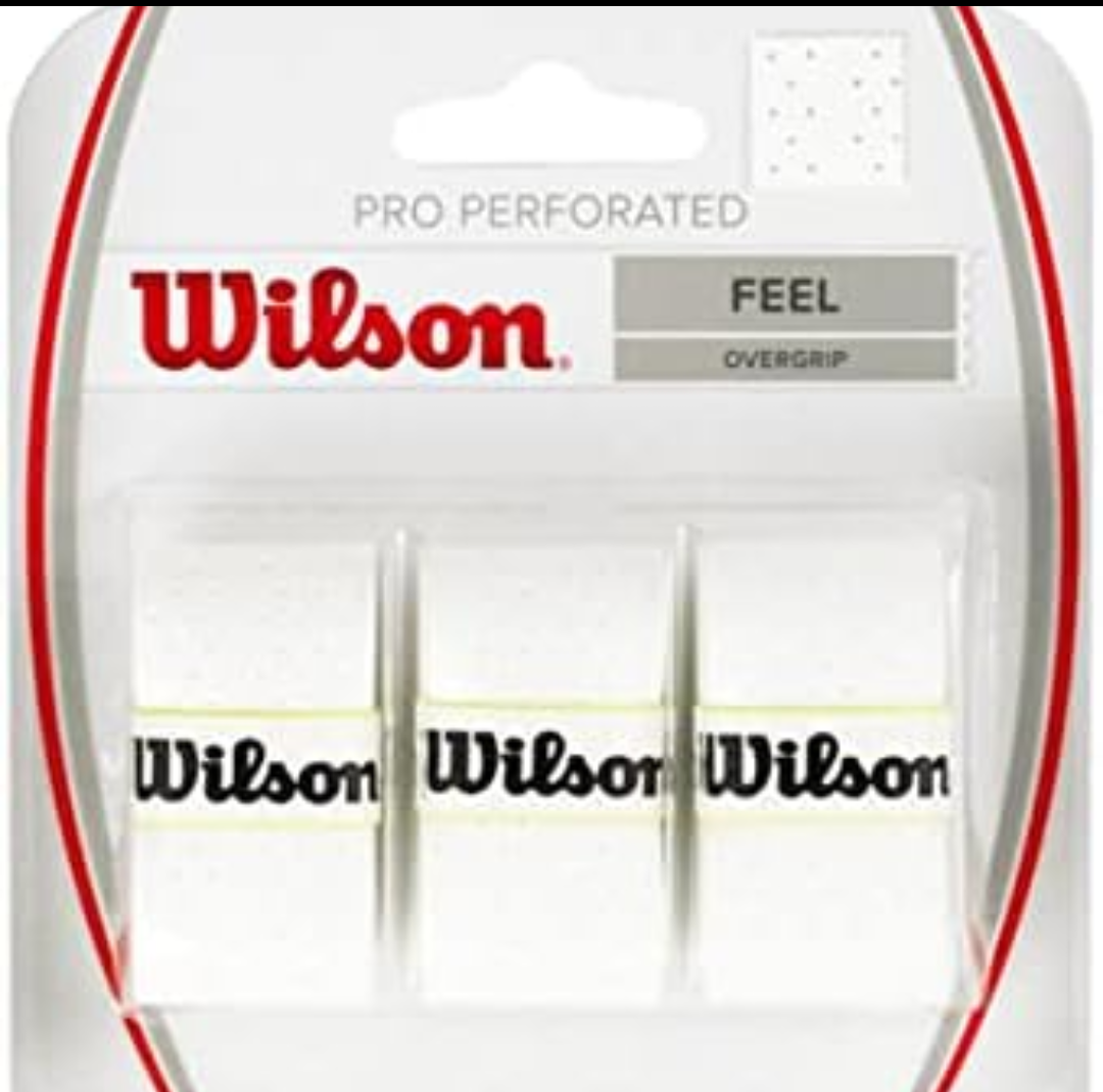 WILSON Sporting Goods Perforated Pro Overgrip (12-Pack), White (WRZ4006WH)