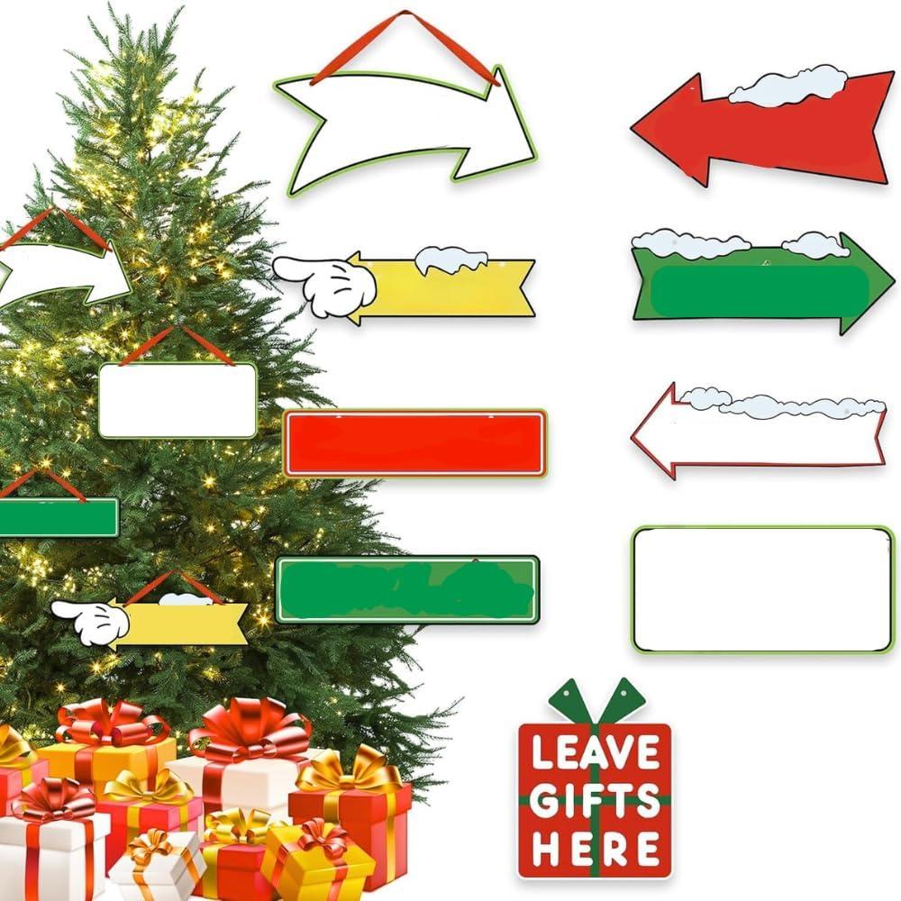 18 Playful Green Ornament for Christmas Tree, Whislism Village Theme Paper Christmas Decorations, Quirky Festive Xmas Gifts for All Ages