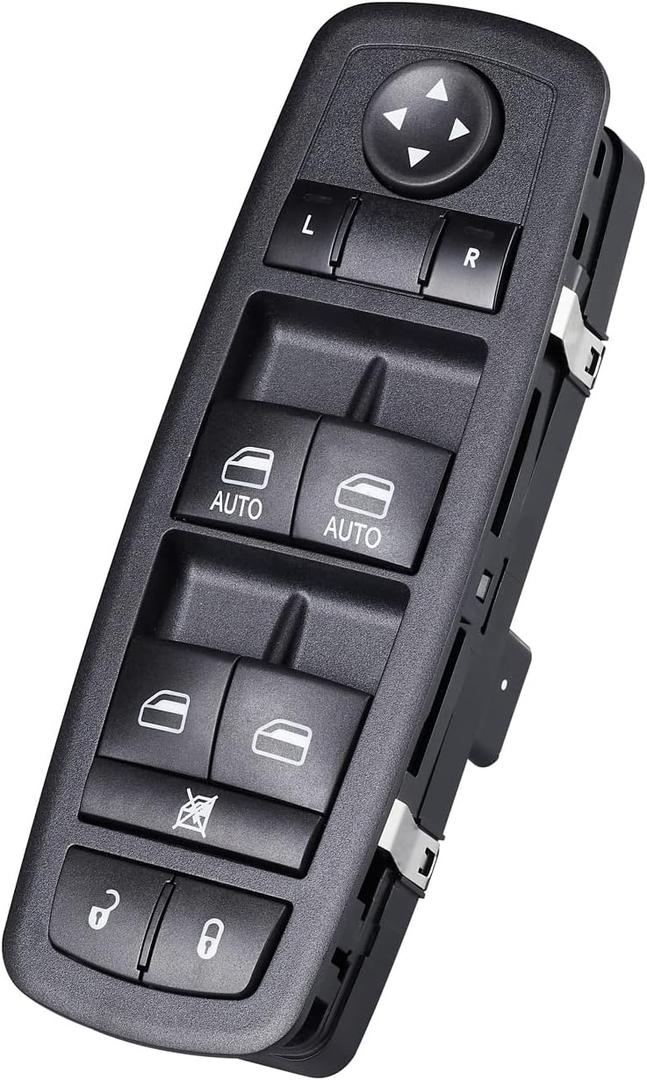 Master Power Window Switch Driver Side for 2010-2011 Dodge Grand Caravan, 2010-2011 Chrysle Town Country Door Lock Switch Button Control Front Left, OE# 4602535AH, 4602535AI, 901483-3 Pin
