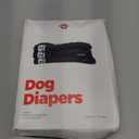 Pet Parents Washable Dog Diapers (3pack) + Extendrs of Durable Doggie Diapers, Premium Dog Diapers Female & Male (Large, Black) (Large (19-27"))