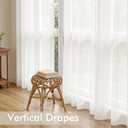 MIULEE Ivory Sheer Curtains 84 Inches Long, 4 Panels Set, Light Filtering Rod Pocket Voile Drapes for Living Room and Bedroom, Airy Soft Fabric Window Treatments, 42 x 84 Inches