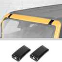 JWWY Top of The Roof Windshield Roof Rack Mounting Point Cover Trim Fit for 2021-2024+Ford Bronco Exterior Accessories Black 2PCS