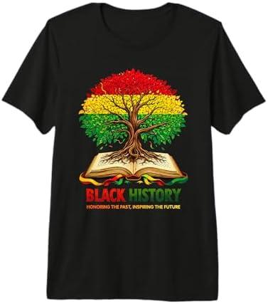 Black History Honoring Past Inspiring Future Men Women Kids Premium Tri-Blend T-Shirt, Large