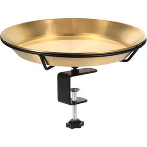 Deck Mounted Bird Bath Feeder Bowl Deck Mounted Bird Bath, Lightweight Bird Bath with Adjustable Sturdy Clips, Outdoor Bird Baths Bowl for Attracting Birds, Garden Yard Decor