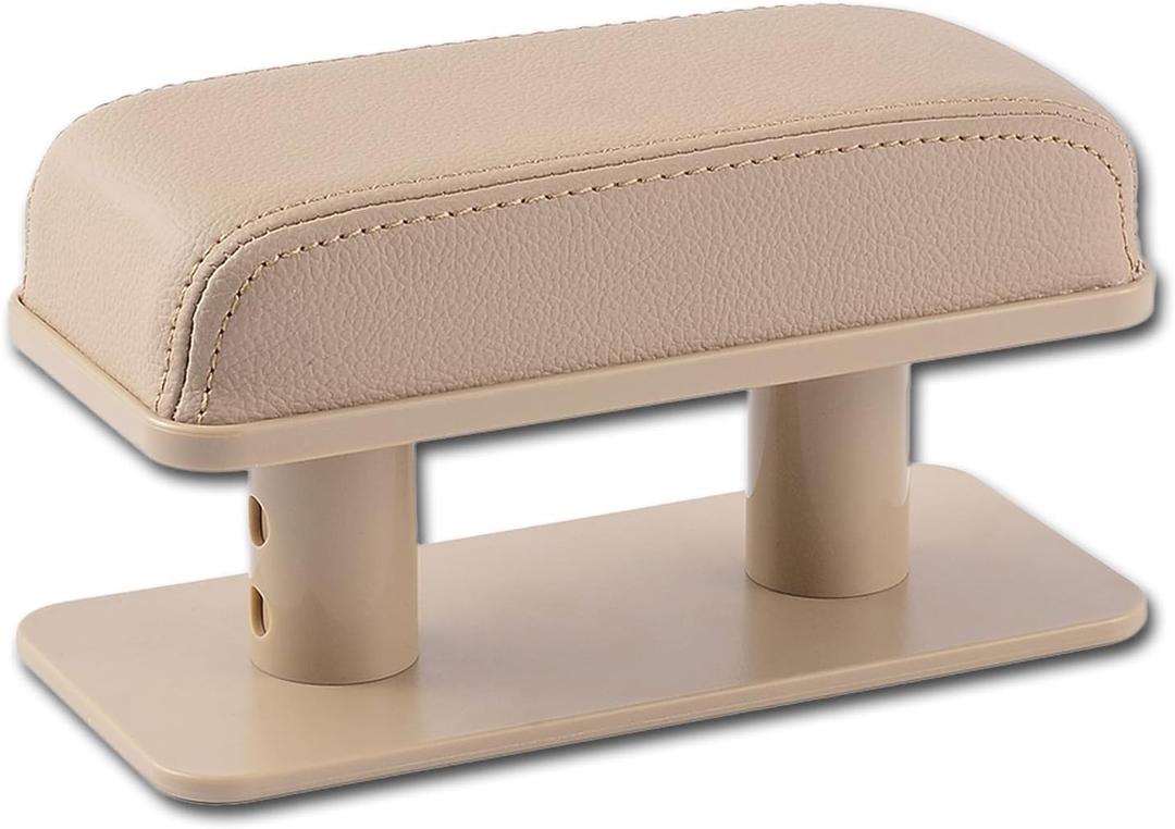 Adjustable Height Car Armrest Left Elbow Support Pad Anti-Fatigue Car Door Armrest Rest Pad (Beige)