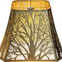 ALUCSET Bell Lampshades, Metal Large Lamp Shade (7+9)" (10.25+16) " 12.25", Lamp Shades Replacement for Floor Lamp and Table Lamps, Antique Bronze and Gold Lampshade, Spider Fitter