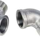 2Pcs 304 Stainless Steel 90 Degree Elbow 3/4" NPT Threaded Pipe Fitting Female x Male