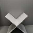 Red Co. Glossy White Acrylic Book Holder 2 Piece Reading Stand for Open and Closed Books, Magazines, Textbooks 6" x 11" x 6"
