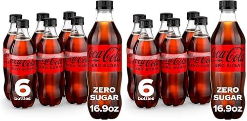 Coke Zero Sugar Diet Soda Soft Drink, 16.9 fl oz, 18 Pack, 08/18/2025