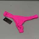 SherryDC Women's Sexy Cheeky Thong Brazilian Cut Low Rise High Leg Bikini Bottom L