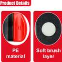 2PCS Automotive Oil Film Cleaning Brush, Upgrade Clearvision Car Windshield Cleaner Tool, Universal Cleaning Wipe Board for Car Window, Glass, Prevents Rain and Fog (Red)