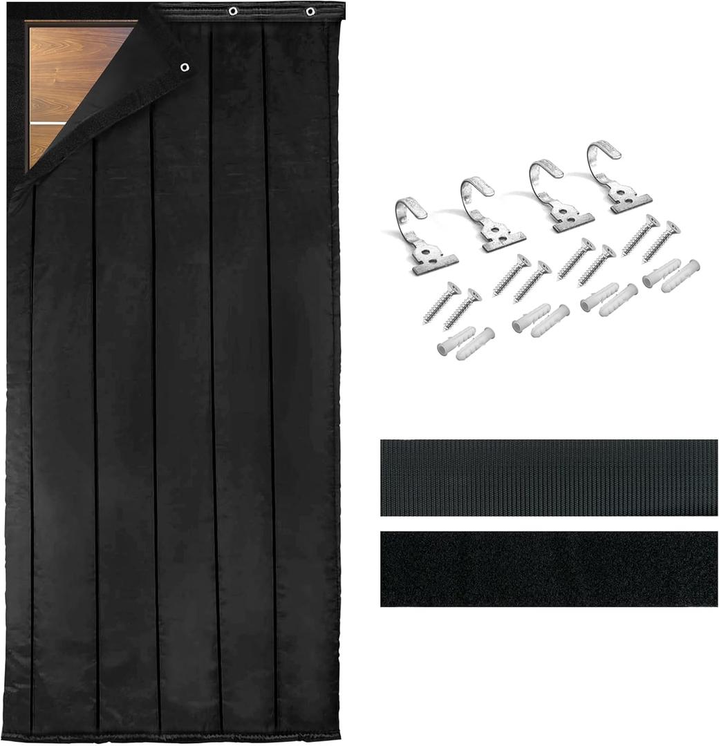 Soundproof Blanket for Doors  Heavy Duty 10lb Acoustic Blanket for Noise Reduction, Sound Blocking, Thermal Insulation  Portable Door Soundproofing for Home, Studio, Office