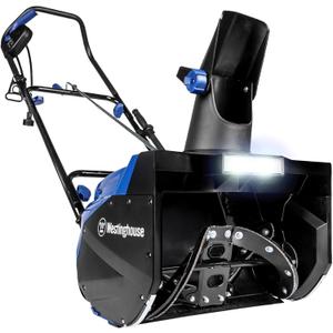 Westinghouse WSnow18D Corded Snow Blower 18-inches Wide, Dual LED Lights, Electric Snow Blower with 25ft Throwing Distance, Plows 720lbs/min, Adjustable Chute