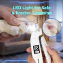 2-in-1 Dog & Cat Nail Clipper and Grinder with LED Light, Low-Noise Electric Pet Nail Trimmer, Safety Lock & Nail Catcher, USB-C Rechargeable, 3 Grinding Ports for Small Medium Large Pets