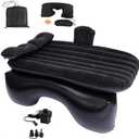 Inflatable Car Air Mattress Back Seat Bed with Air Pump,55 "x 35" Portable Thickened Car Travel Camping Sleeping Air Mattress Blow Up Bed for Car Universal SUV (Black 01)