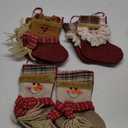 Hedume 6 Pack Christmas Stocking, Mini Xmas Stockings Decoration, Santa, Snowman, Reindeer for Christmas Tree Fireplace Hanging and Party Decor