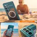 for Samsung Galaxy S25 Ultra Waterproof Case, [Fit for Magsafe] [IP68 Water Proof] [Built-in Screen Protector], Magnetic Heavy Duty Military Grade Rugged Phone Case for S 25 Ultra 6.9", Teal