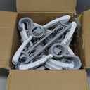 Kids Hangers - 40 Pack Extendable & Adjustable Non-Slip Stackable Plastic Baby & Toddler Hangers, 11-14 Inch, Grey (40 PCS, Gray)