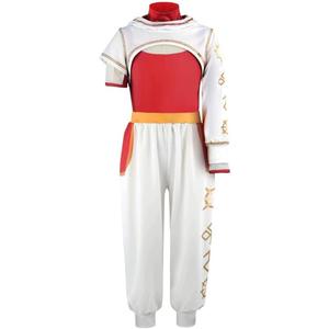 Zombie Girls Character Cheerleader Mesh Top Pant Hooded Coat 3PCS Outfits (White)