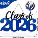 Class of 2026 Wooden Sign Blue Graduation Party Decorations 2026 Graduation Photo Booth Prop for Senior Gradua Party