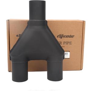 Stainless Steel ID 2.5" to ID 2.5" Exhaust Y-Pipe, 2-1/2 Inch Dual to Single Y Pipe Adapter, Overall 9" Width 13" Length for Truck/SUV